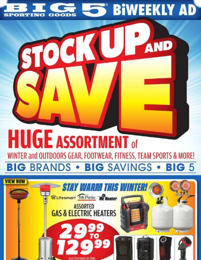 Big 5 Sporting Goods offer from 01/09/2026 ad catalog