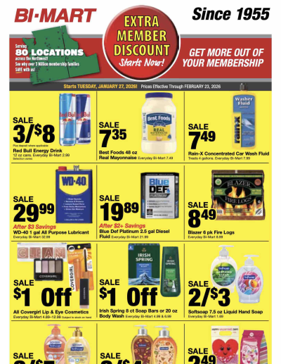 January 27 Extra Member Discount ad catalog