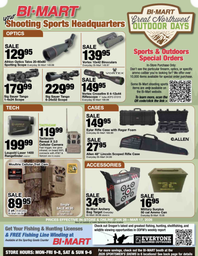 Great Northwest Outdoor Days Sales Event ad catalog