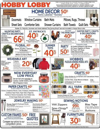 Latest Hobby Lobby ad catalog