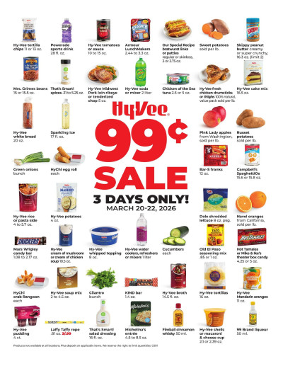 Hy-Vee  99¢ SALE