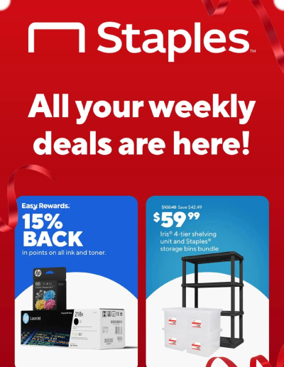 Staples offer from 04/12/2026 Staples ad catalog