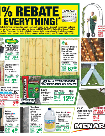 11% Rebate* Sale