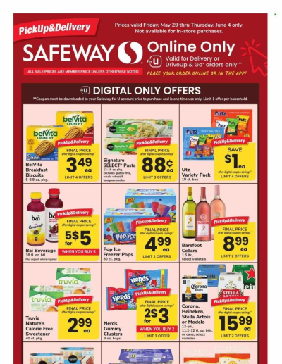 SAFEWAY ad - Bonus Online Savings ad catalog