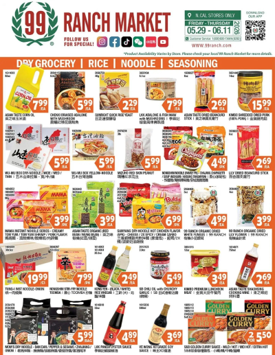 99 Ranch Market offer from 05/29/2026 99 Ranch Market Dry Grocery | Rice | Noodle | Seasoning ad catalog