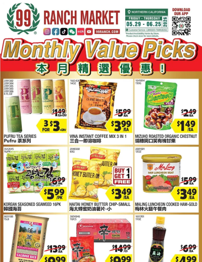 99 Ranch Market Monthly Value Picks ad catalog