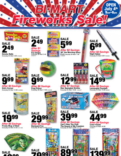 June 23 Fireworks Sale
