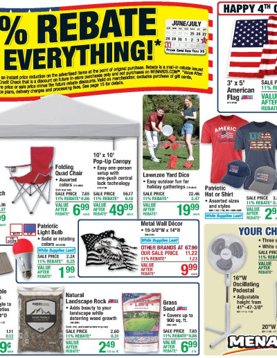 11% Rebate* Sale