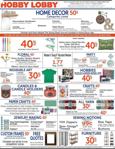  Latest Hobby Lobby ad catalog