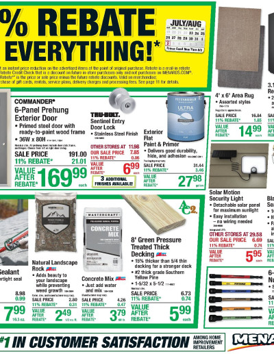 11% Rebate* Sale