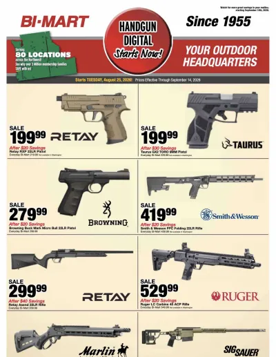 August 25 Firearm Savings Guide ad catalog