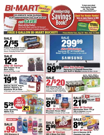 August 25 Membership Saving Book ad catalog
