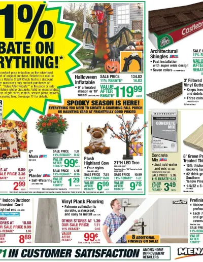11% Rebate* Sale ad catalog