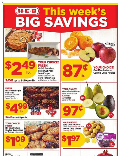 H-E-B ad catalog