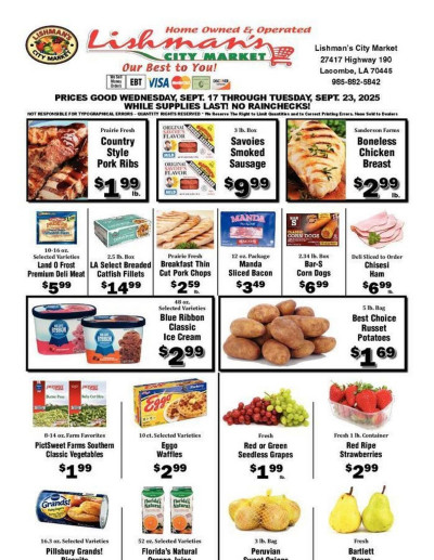 Lishman's City Market ad catalog