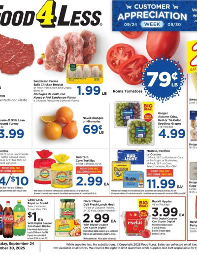 Food 4 Less ad catalog