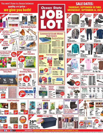 Ocean State Job Lot  - MA ad catalog