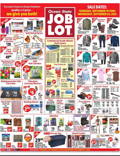 Ocean State Job Lot ad catalog