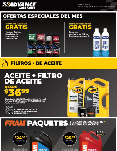 Advance Auto Parts Sales Ad - Spanish ad catalog