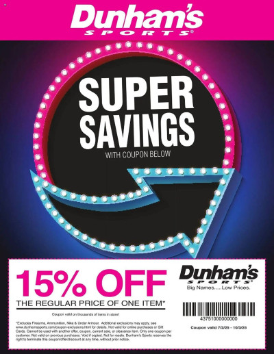 Dunham's Sports ad catalog