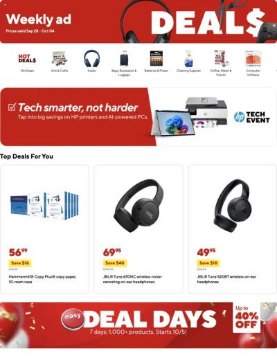 Staples ad catalog