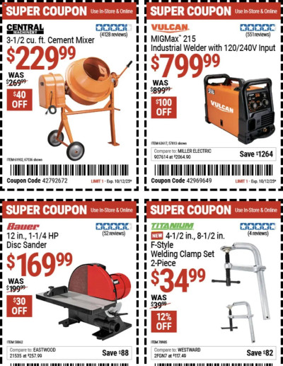 Harbor Freight Tools ad catalog