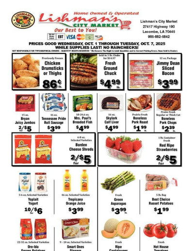 Lishman's City Market ad catalog