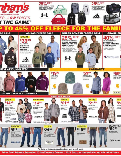 Dunham's Sports ad catalog