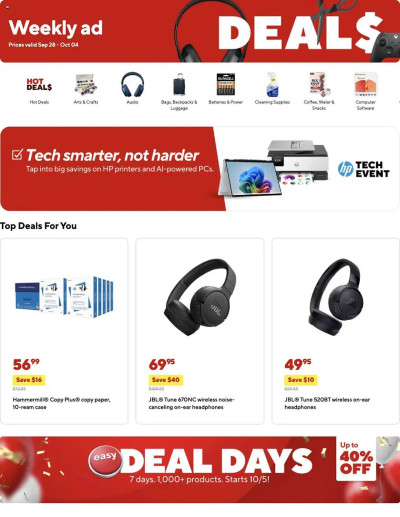 Staples ad catalog