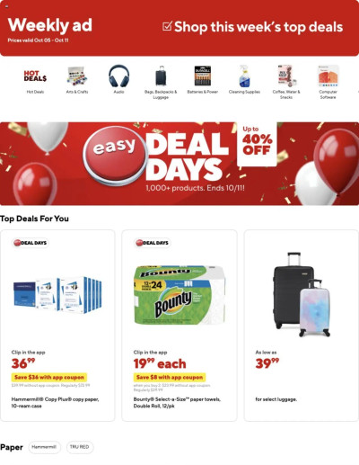 Staples offer from 10/05/2025 ad catalog