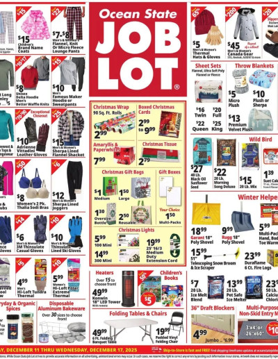 Ocean State Job Lot ad catalog