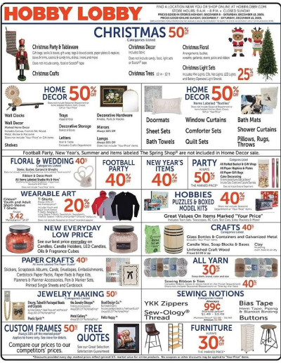 Hobby Lobby ad catalog
