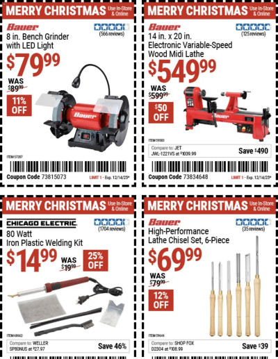 Harbor Freight Tools ad catalog