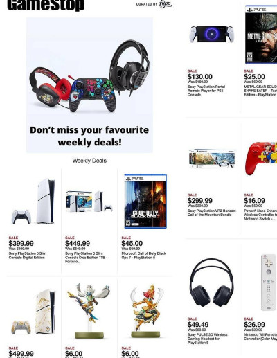 Game Stop ad catalog