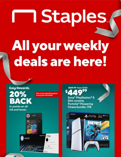 Staples offer from 12/21/2025 ad catalog