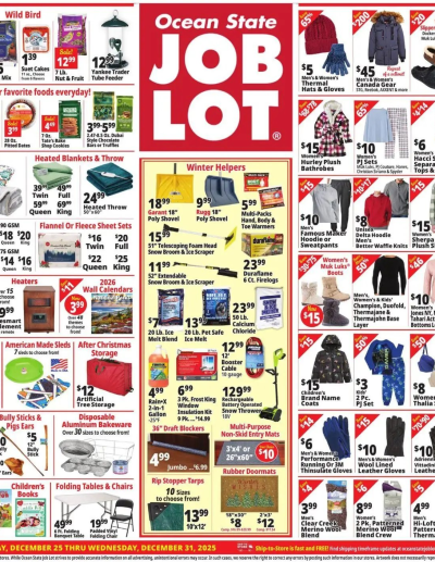 Ocean State Job Lot  - MA ad catalog