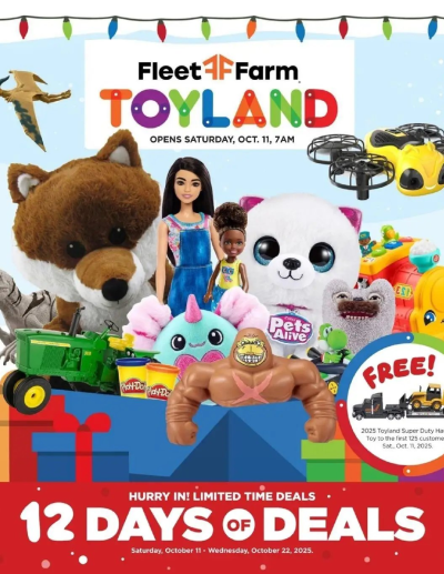 Mills Fleet Farm Toyland Catalog ad catalog