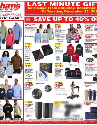 Dunham's Sports ad catalog