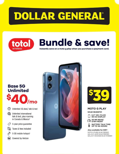 Dollar General Wireless Deals ad catalog