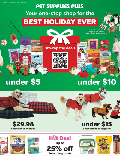 Pet Supplies Plus offer from 12/01/2025 ad catalog