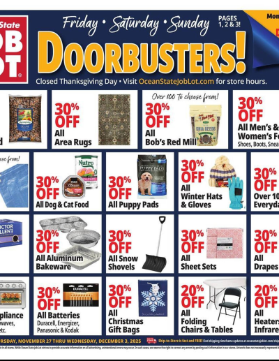 Ocean State Job Lot flyer ad catalog