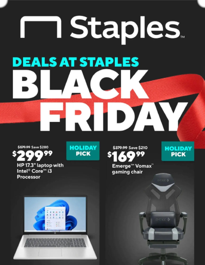 Staples Black Friday ad catalog