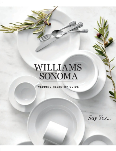 Williams-Sonoma Wedding Registry 2025 ad catalog
