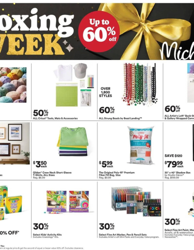 Michaels ad catalog
