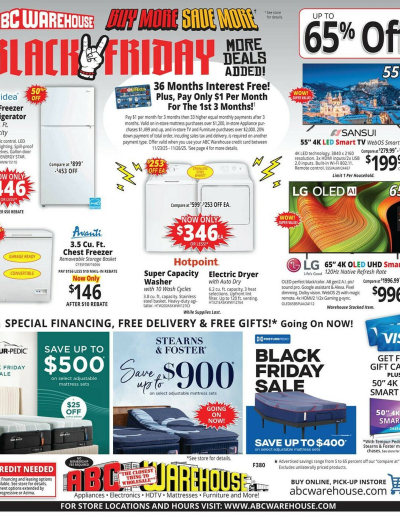 ABC Warehouse ad catalog