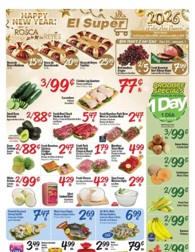 El Super offer from 12/31/2025  - NM ad catalog
