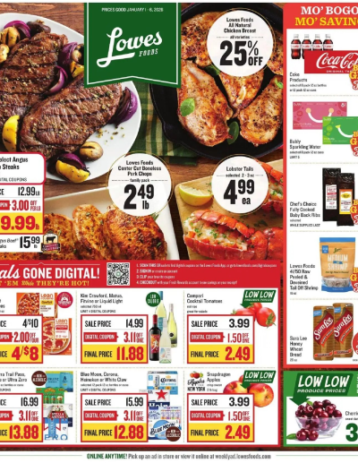 Lowes Foods offer from 01/01/2026  - NC ad catalog