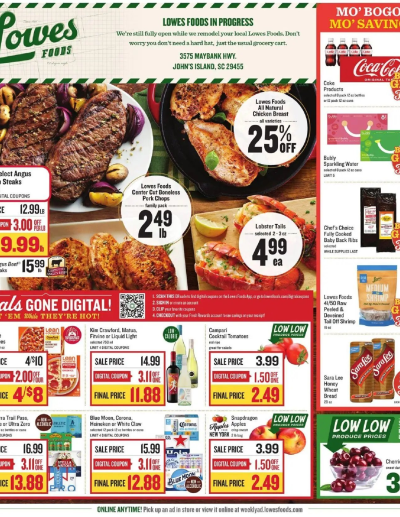 Lowes Foods offer from 01/01/2026  - SC ad catalog