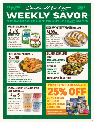Central Market offer from 01/01/2026 ad catalog