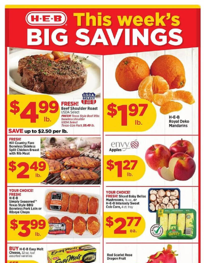 H-E-B ad catalog